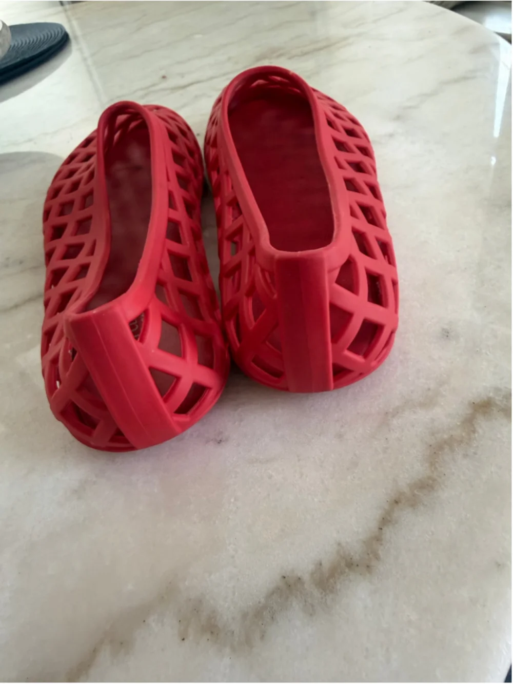 Project Cloud| Red Jelly Ballet Flats Memory Foam Cage Slip-On Shoes|  Size 8